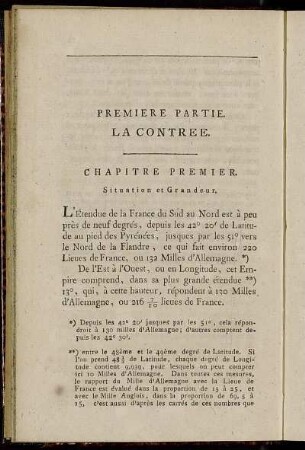 Chapitre Premier. Situation et Grandeur.