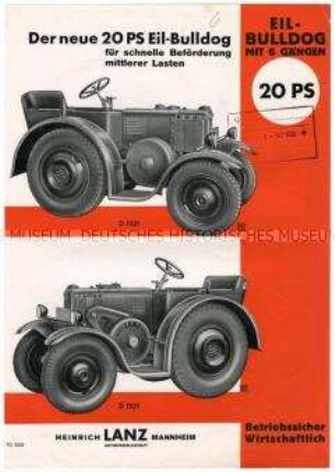 Der neue 20 Ps Eil-Bulldog