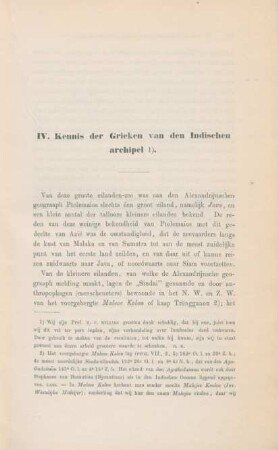 IV. Kennis der Grieken van den Indischen archipel 1).