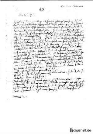21: Brief von Johann Christoph Schmidt an Johann Wilhelm Ludwig Gleim