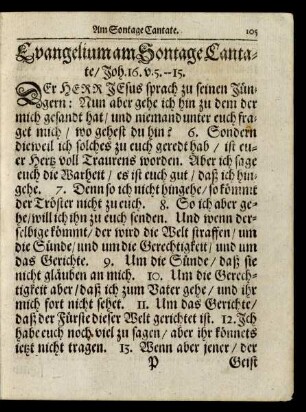 Evangelium am Sontage Cantate/ ...