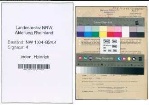 Entnazifizierung Heinrich Linden , geb. 09.03.1907 (Geschaeftsfuehrer)