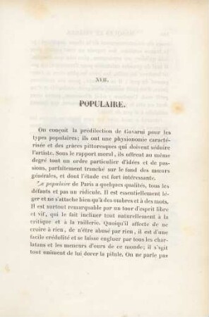XVII. Populaire
