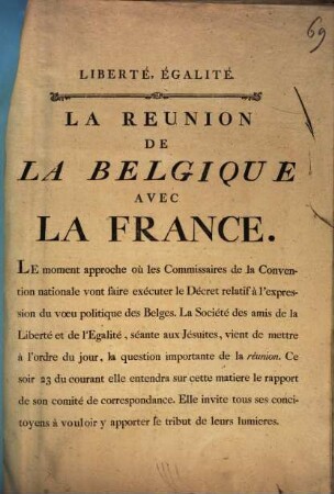 La Reunion De La Belgique Aves La France
