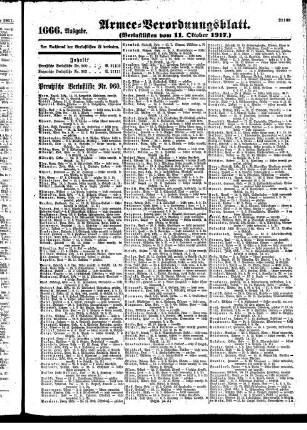 1666. Ausgabe. Donnerstag, 11. Oktober 1917
