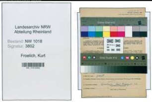 Entnazifizierung Kurt Froelich , geb. 06.01.1909 (Physiker)