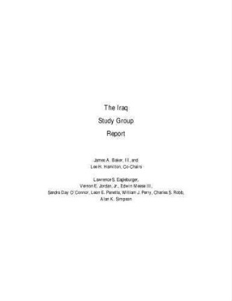 The Iraq Study Group report