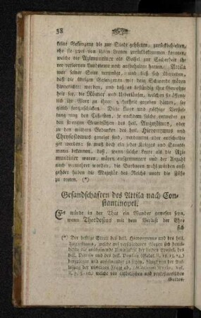 Gesandschaften des Attila nach Constantinopel.
