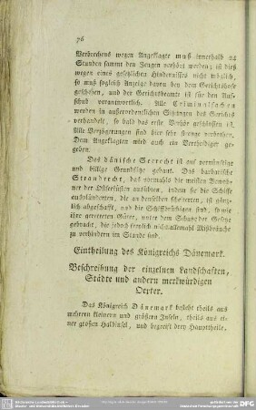 Eintheilung des Königreichs Dänemarks