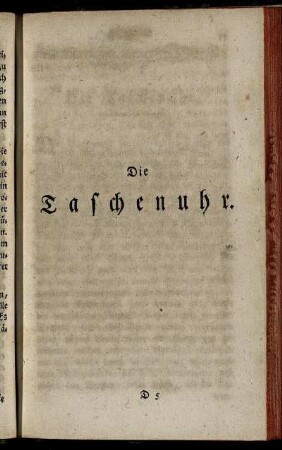 Die Taschenuhr.
