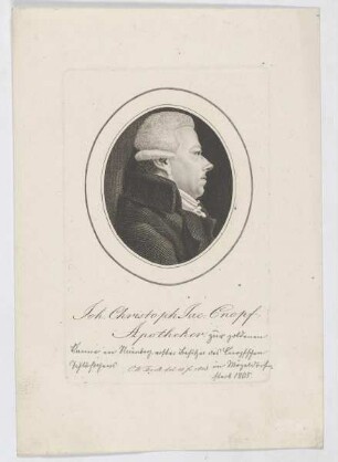 Bildnis des Joh. Christoph Jac. Cnopf