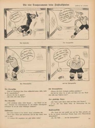 "Die vier Temperamente beim Fußballspielen"