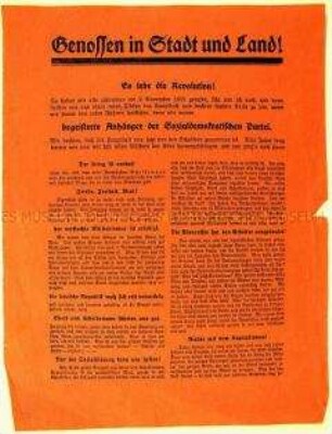 Programmatischer Wahlaufruf der Deutschnationalen Volkspartei zur Reichstagswahl 1924 gegen die Sozialdemokratische Partei Deutschlands und die Kommunistische Partei