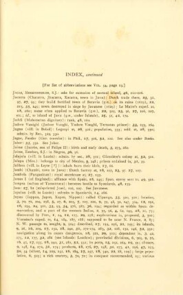 Index, continued