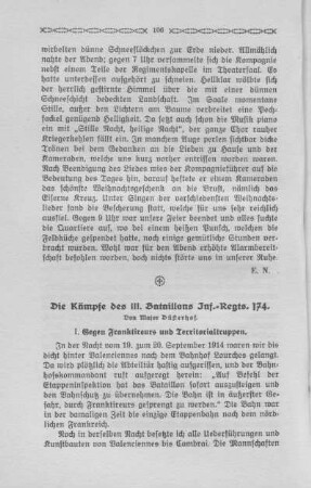 35. Die Kämpfe des III. Bataillons Inf.-Regts. 174 - Von Major Düsterhof