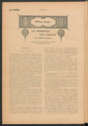 La hermana del califa : Novela árabe