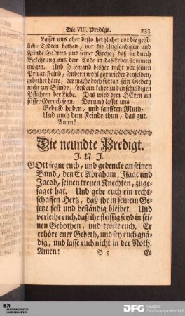 Die neundte Predigt.