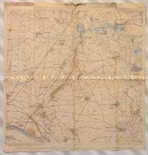 Topographische Karte der Gegend um Collmnitz zwischen Gohrisch, Frauenhain, Walda, Sageritz und Grödel in Sachsen