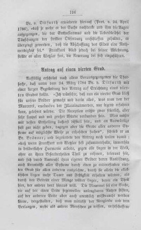 Antrag auf einen vierten Grad.