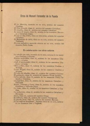 Obras de Manuel Fernández de la Puente