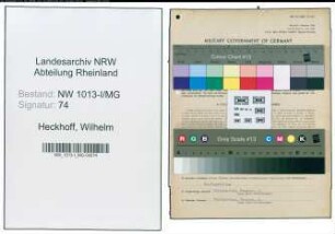 Entnazifizierung Wilhelm Heckhoff , geb. 24.09.1907 (Kraftfahrer)