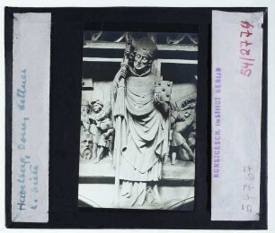 Havelberg, Dom, Lettner : Detail, Bischof