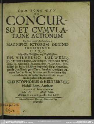 De concursu et cumulatione actionum