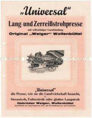Lang- und Zerreißstrohpresse der Firma Welger