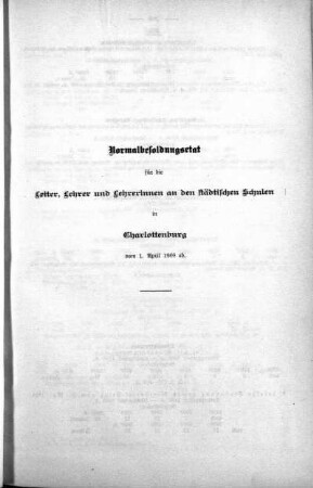 Normalbesoldungsetat No. 14. (170-204), 23. Juni 1909