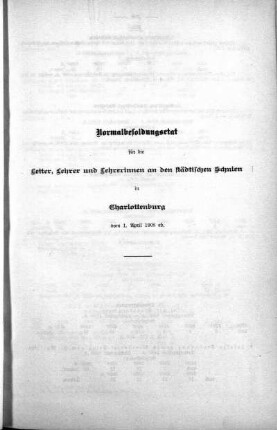 Normalbesoldungsetat No. 14. (170-204), 23. Juni 1909