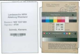 Entnazifizierung Klemens Schmitz , geb. 19.05.1890 (Postangestellter)