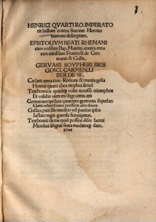 Henrici quarti imperatoris bellum contra Saxones heroico carmine descriptum