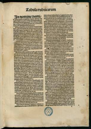Tabula rubricarum