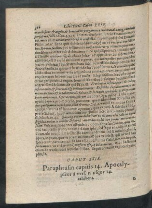 Caput XXIX. Paraphrasin capitis 14. Apocalypseos a vers. 8. usque 14. exhibens