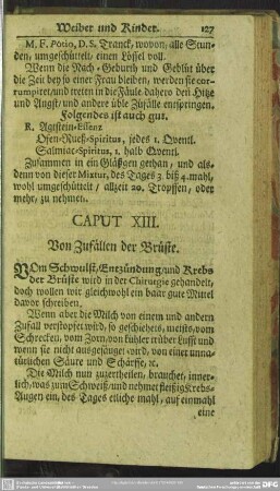 Caput XIII. Von Zufällen der Brüste