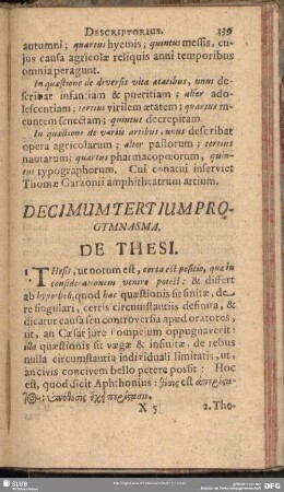 Decimumtertium Progymnasma De Thesi