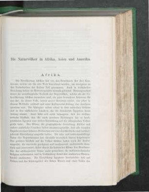 Die Naturvölker in Afrika, Asien und Amerika