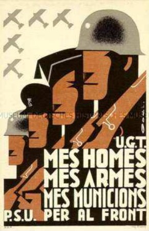 Republikanische Postkarte aus dem Spanischen Bürgerkrieg