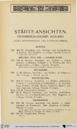 Städte-Ansichten (Nr. 788-831)