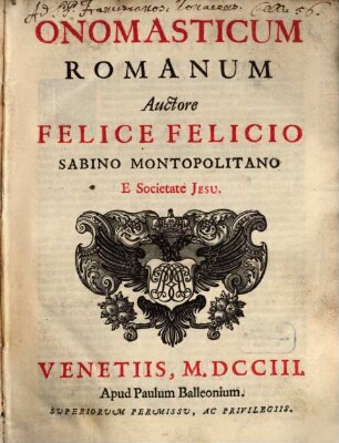 Onomasticum Romanum