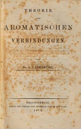 Theorie der aromatischen Verbindungen