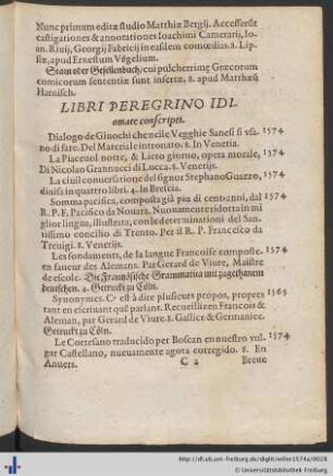 Libri Peregrino Idiomate conscripti.