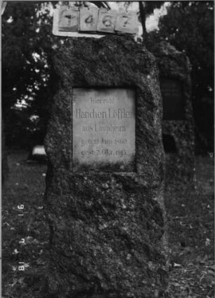 Grabstein 1467 [Hahn S. 143 Grab-Nr. 2143]