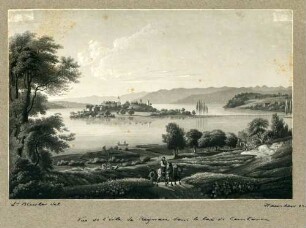 Vue de l'Ilse de Meynau dans le lac de Constance