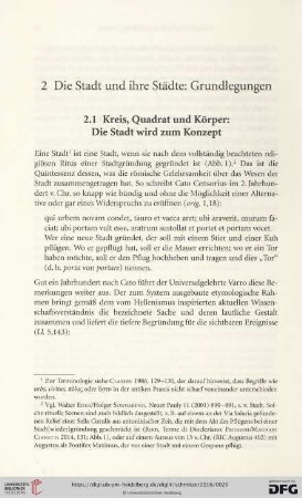 2 Die Stadt und ihre Städte: Grundlegungen