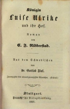 Königin Luise Ulrike und ihr Hof, 20/24 = 5