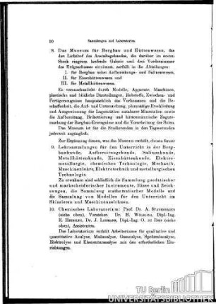 9. Ergänzende Lehrsammlungen