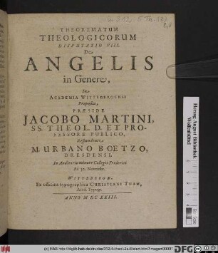 De Angelis in Genere