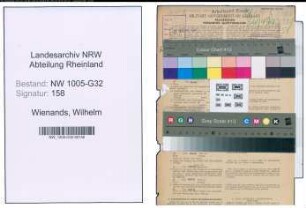 Entnazifizierung Wilhelm Wienands , geb. 31.01.1889 (Verw.Angestellter)