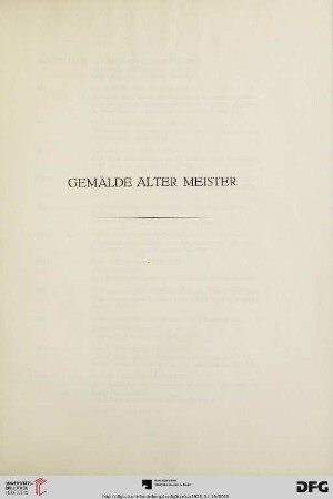 Gemälde Alter Meister (Nr. 401-474)